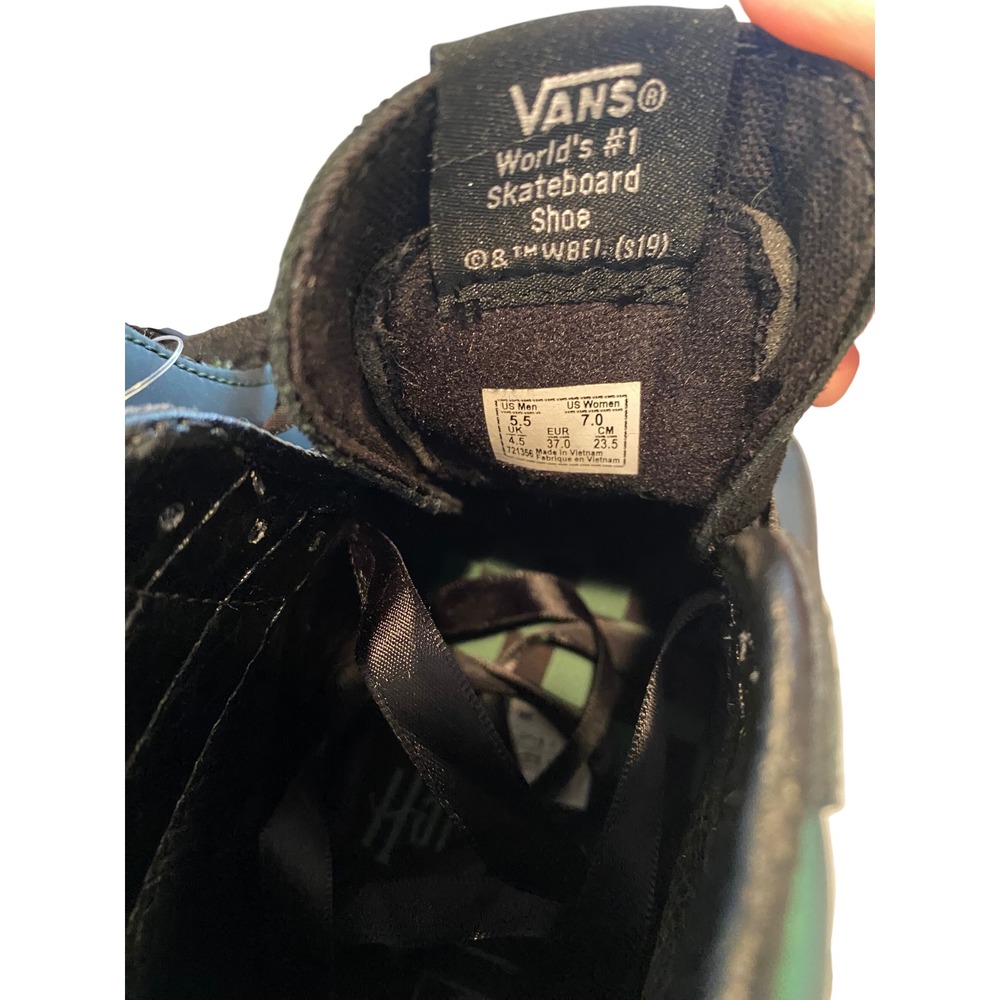 Vans‎ Harry Potter Morsmordre Green Iridescent Slytherin Sneakers Size 7 Women - Picture 9 of 12